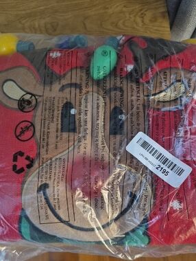 Red Cartoon Character Beach Towel